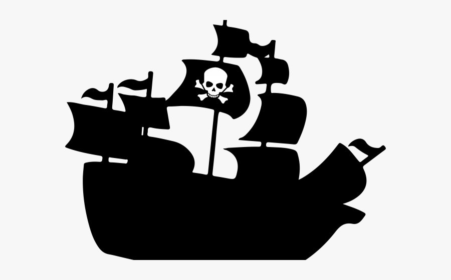 Pirates Png Transparent Images - Pirate Ship Clipart Black And White, Transparent Clipart