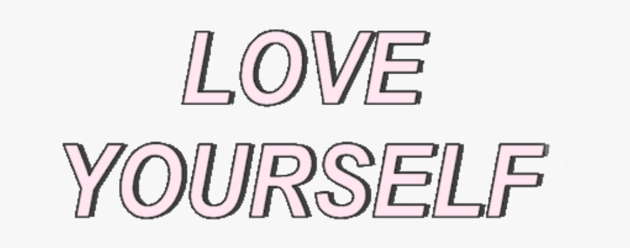 Text Love Yourself - Love Yourself Sticker Png, Transparent Clipart