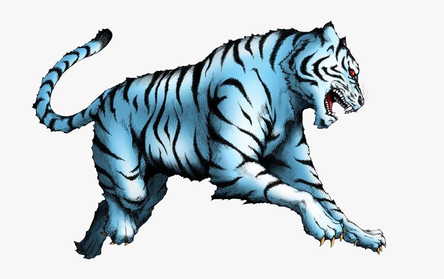 Tiger Png Blue - White Tiger Anime Png, Transparent Clipart