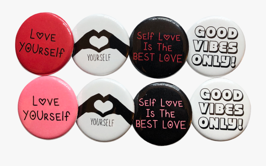 Image Of Self Love Button 4-pack - Label, Transparent Clipart