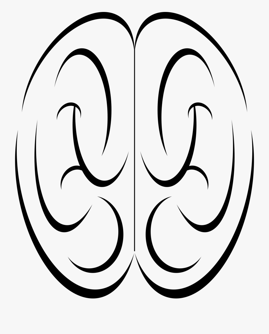 Brain Stylistic Top View Clip Arts - Brain Top View Png, Transparent Clipart