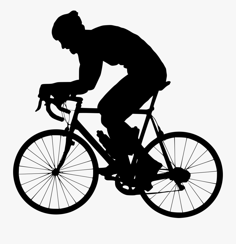Vector Bike Top View - Riding Bike Silhouette Png, Transparent Clipart