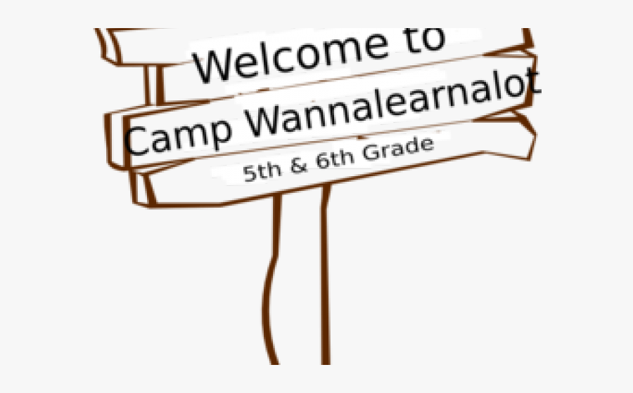 Wood Clipart Camp Sign - Wooden Sign Clip Art , Free Transparent