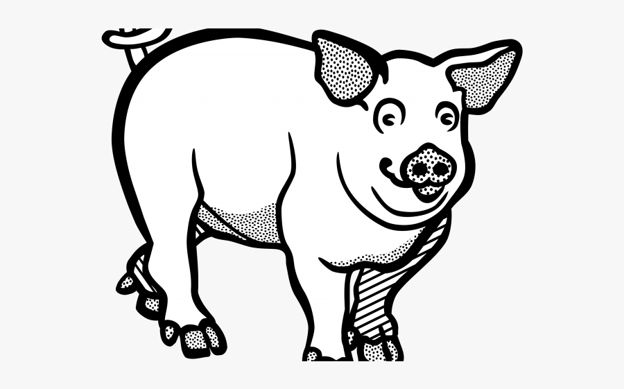Pig Black And White Png, Transparent Clipart