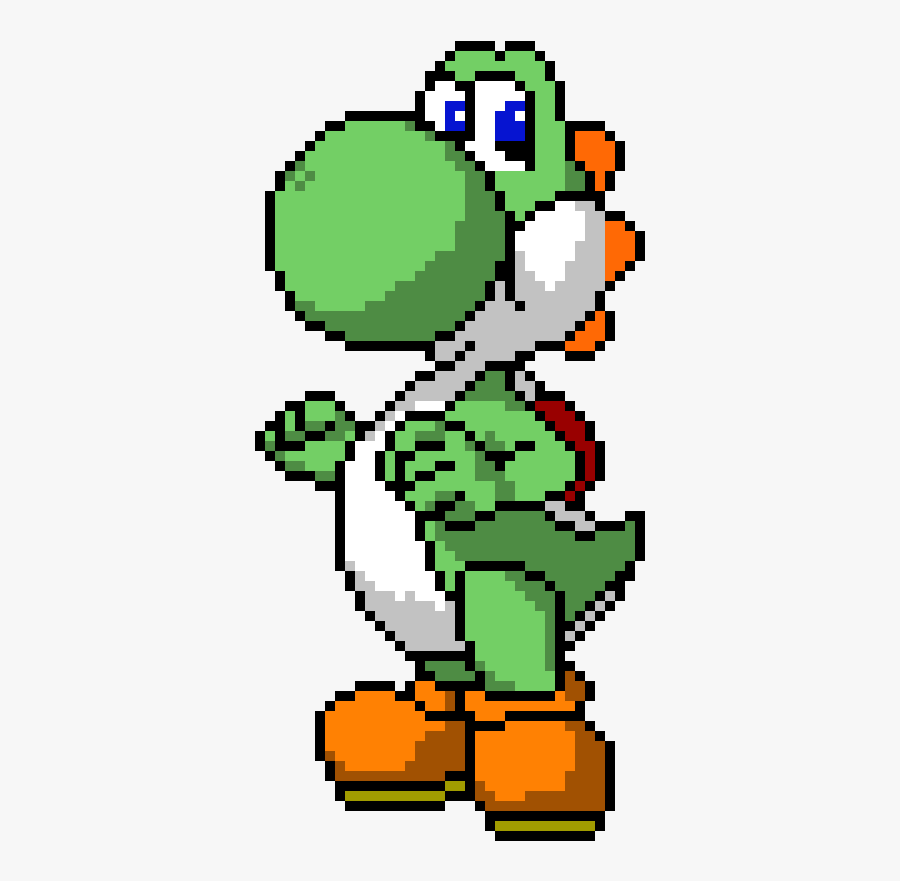 Pixel Clipart Yoshi - Yoshi Mario Pixel Art, Transparent Clipart