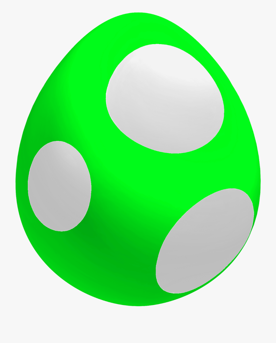 Lime Baby Yoshi Egg - Mario Baby Yoshi Egg, Transparent Clipart