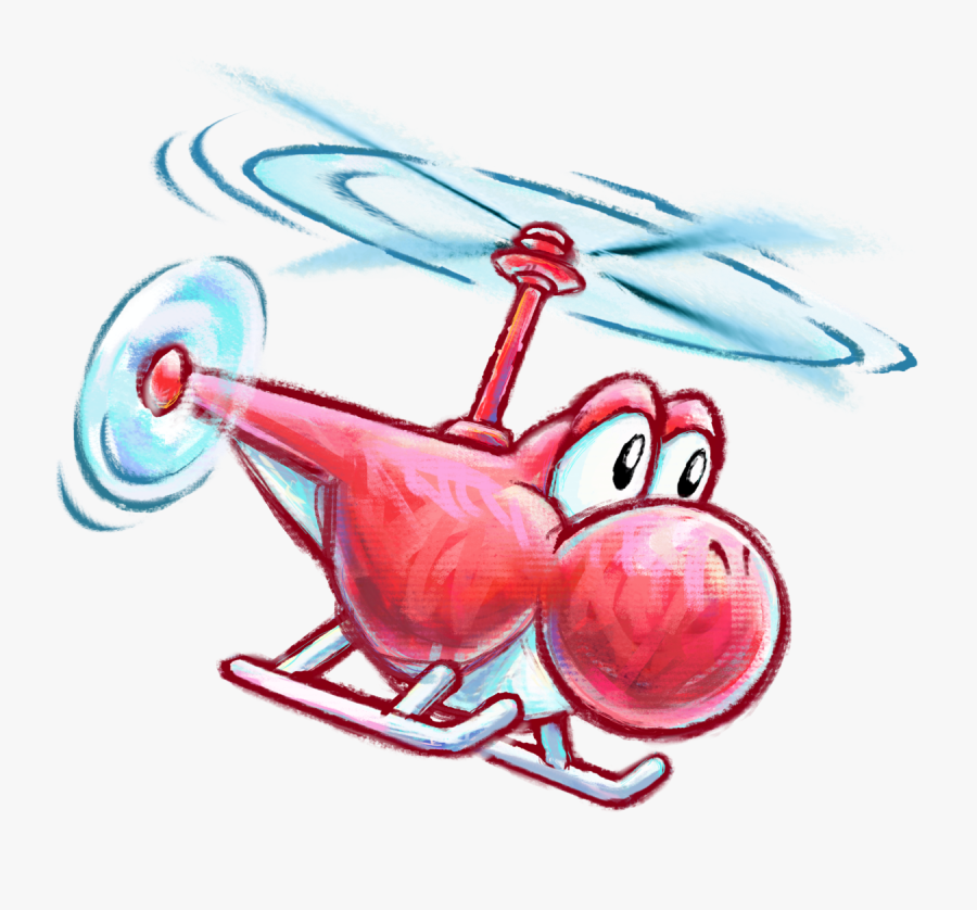 Red Yoshi Yoshi New Island - Yoshi Plane, Transparent Clipart