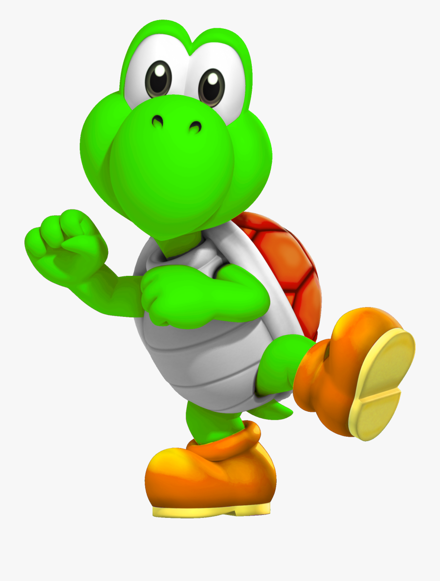 Koopa Troopa And Yoshi, Transparent Clipart