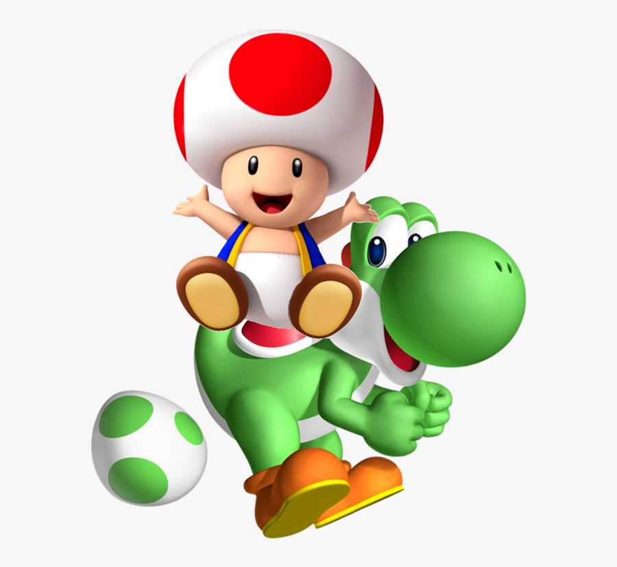 Toad In Yoshi Sl - Yoshi And Toad Mario Kart, Transparent Clipart