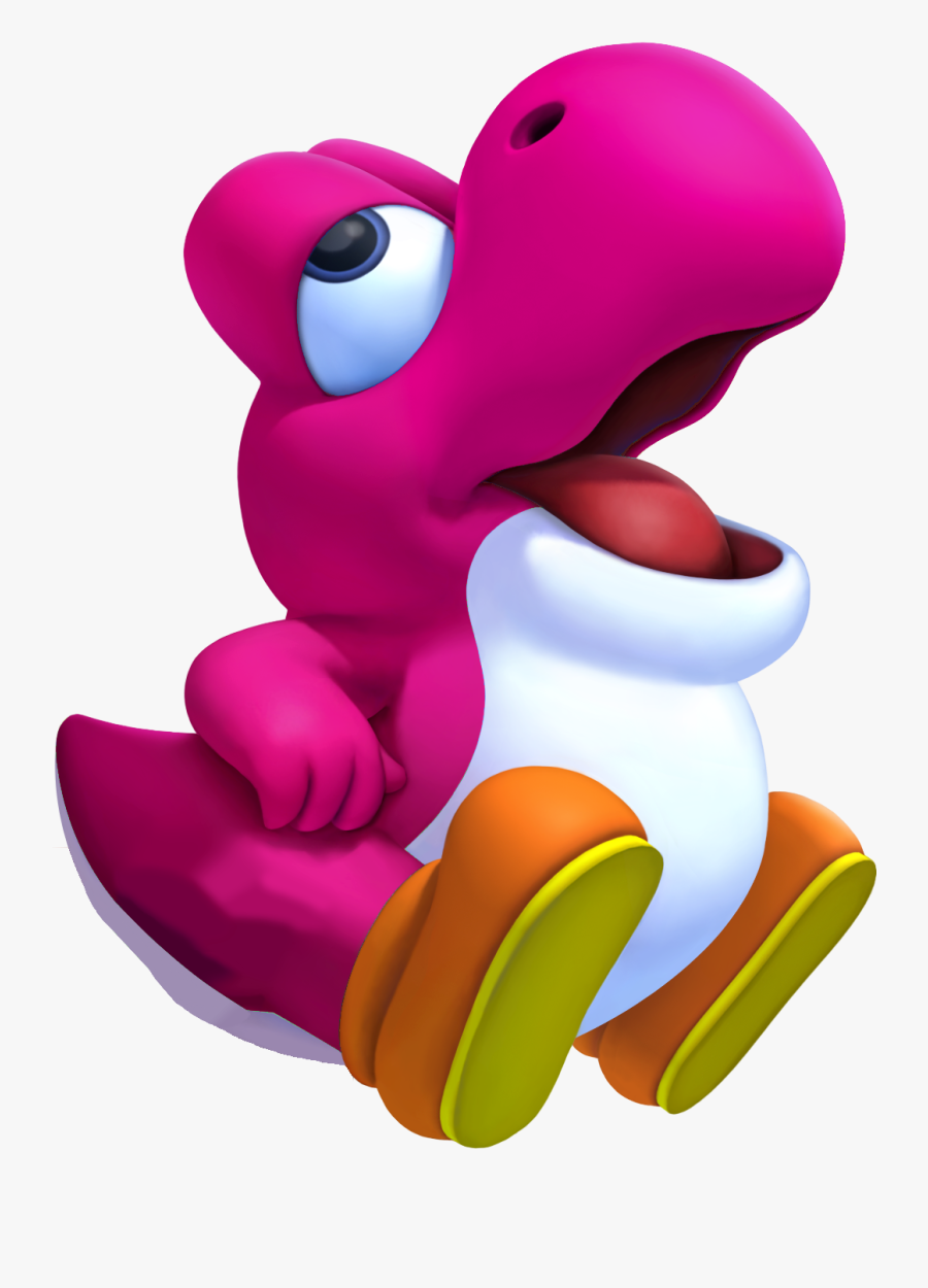 Transparent Yoshi Png - Mario Pink Baby Yoshi, Transparent Clipart