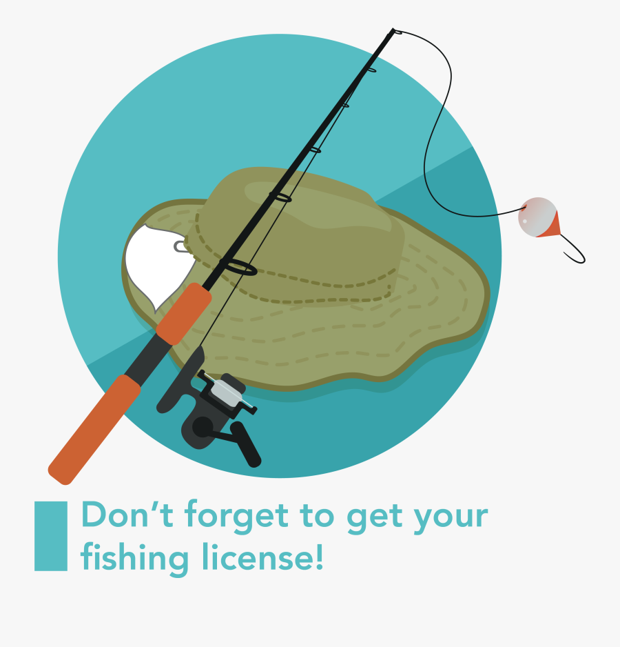 Fishibng Pole And Hat With An Alert On It - University Of Alabama At Birmingham, Transparent Clipart