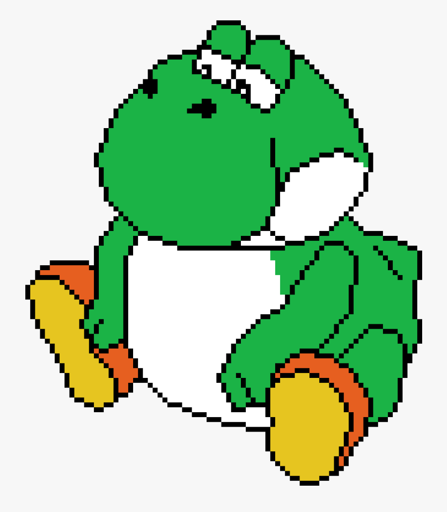 Fat Yoshi Pixel Art, Transparent Clipart