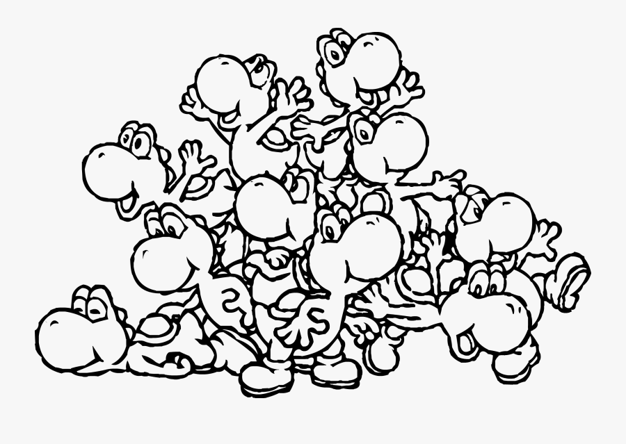 Clip Art Pin By M Page - Printable Yoshi Coloring Pages, Transparent Clipart