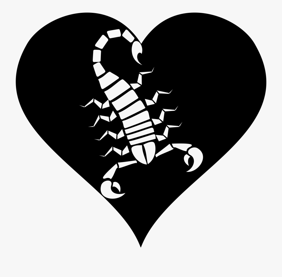 Clipart - Heart Scorpio, Transparent Clipart