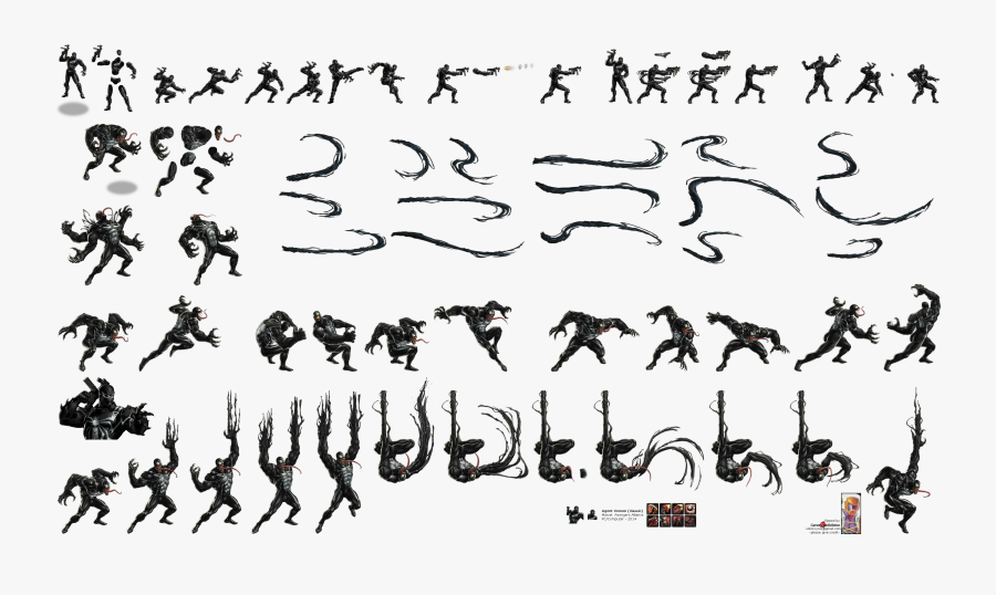 Avengers Alliance Xbox 360 Playstation 3 Wii U - Venom Sprite Sheet Png, Transparent Clipart