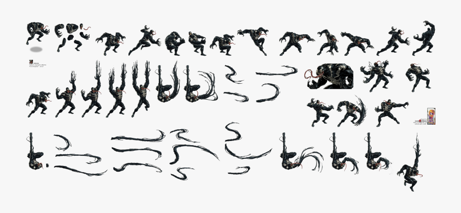 Free Venom Sprite Sheet, Transparent Clipart