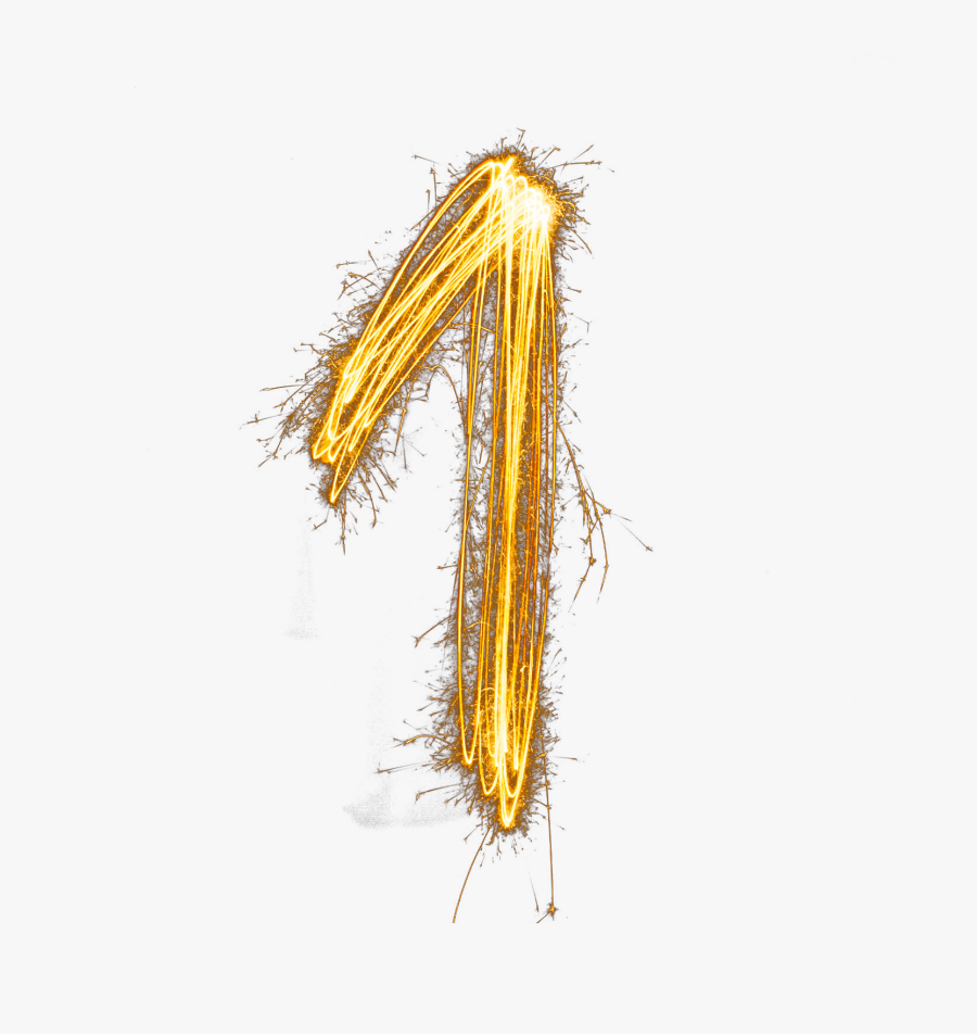 Digit Numerical Number Blaze Icon Free Png Hq Clipart - Golden Number 1 Png, Transparent Clipart