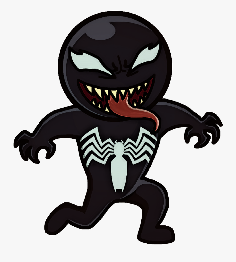 #venom #comics #marvel #venomsymbiote #villian #marvelheroes - Venom Chibi Png, Transparent Clipart