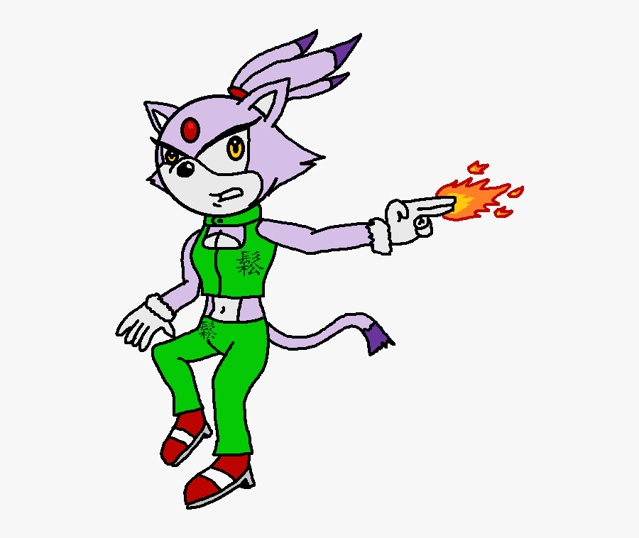 Blaze The Cat - Cartoon, Transparent Clipart