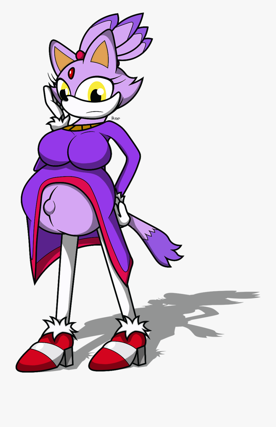 Transparent Blaze The Cat Png - Blaze The Cat Pregnant, Transparent Clipart