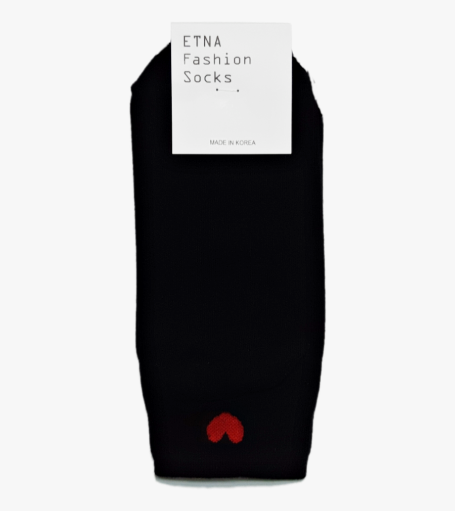 Etna Heart Shape Black Socks Korean Mart Png Korean - Leather, Transparent Clipart