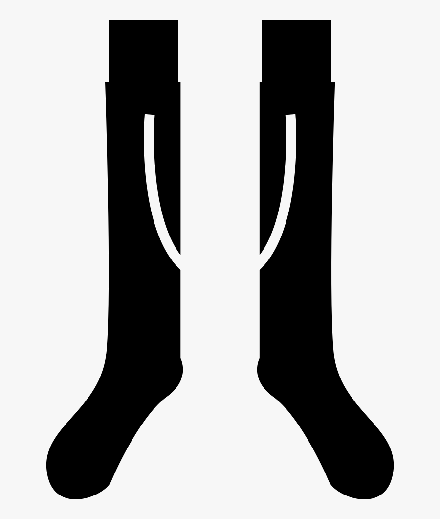 Png File Svg Long Black Football Socks- - Soccer Sock Psd Free, Transparent Clipart