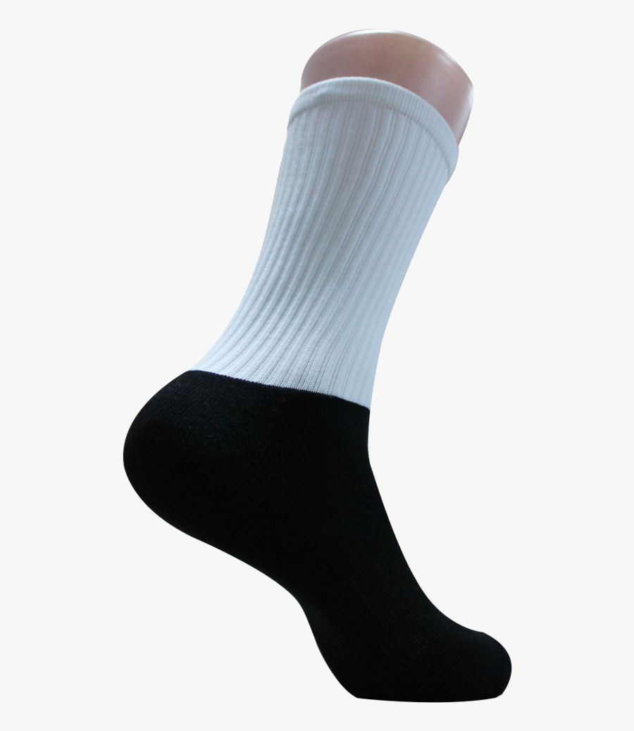 Blank Socks Wholesale -white Tube And Black Sole - Hockey Sock, Transparent Clipart