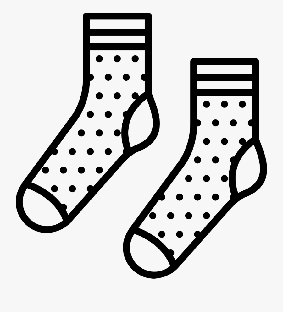 Socks - Winter Socks Clipart Black And White, free clipart download, ...