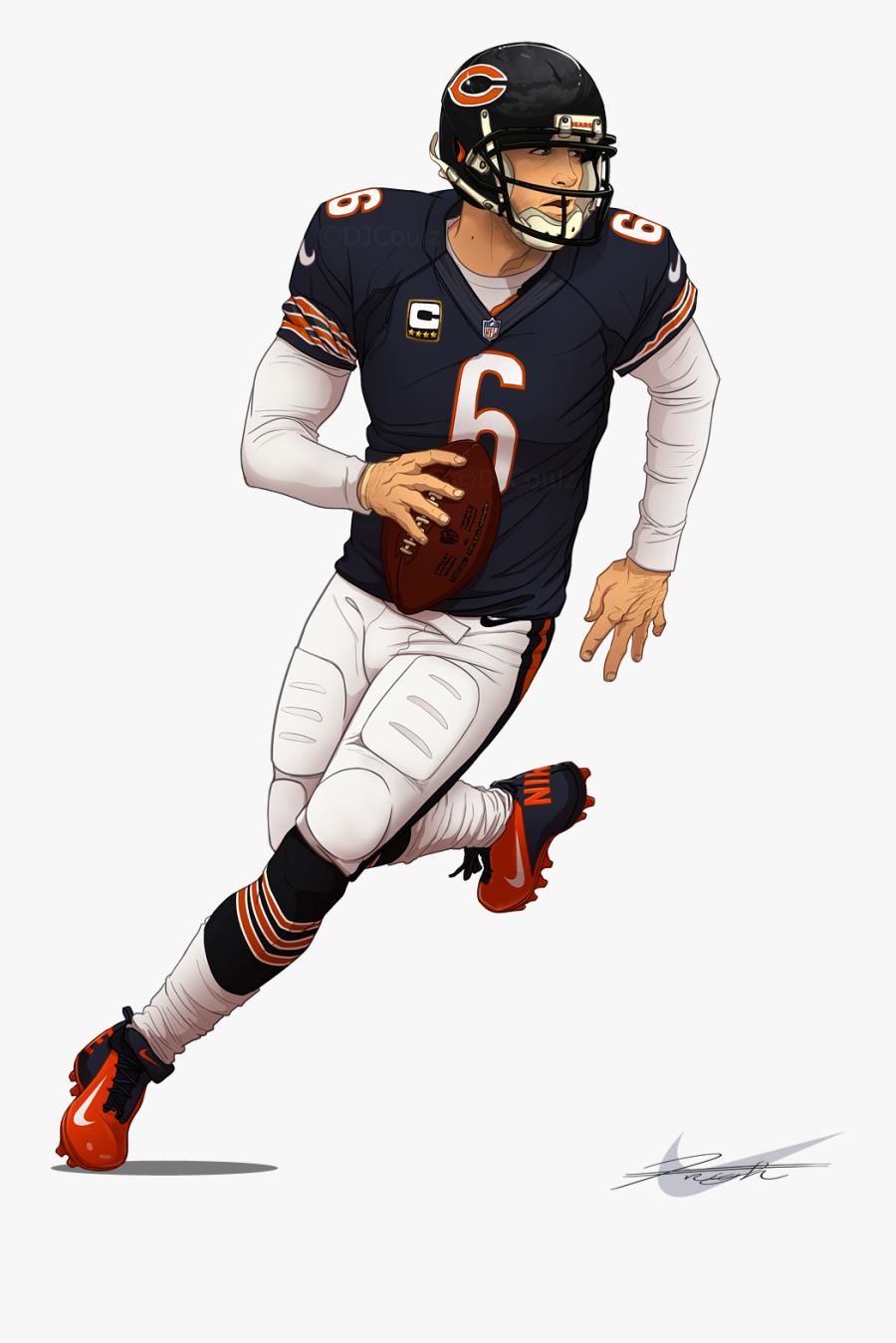 Chicago Bears Helmet Drawing - Chicago Bears Player Png, Transparent Clipart