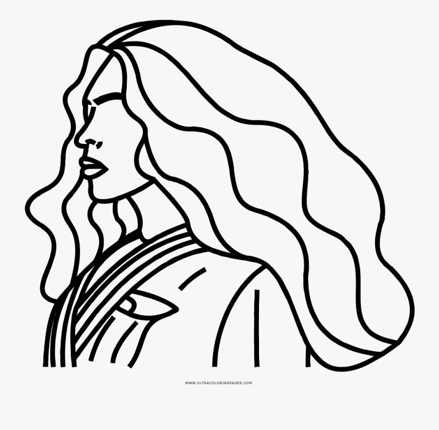 Beyonce Drawing Outline - Beyonce Coloring Page, Transparent Clipart