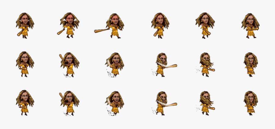 Lemonade Rage The Beyonce - 8 Bit Character Animation, Transparent Clipart