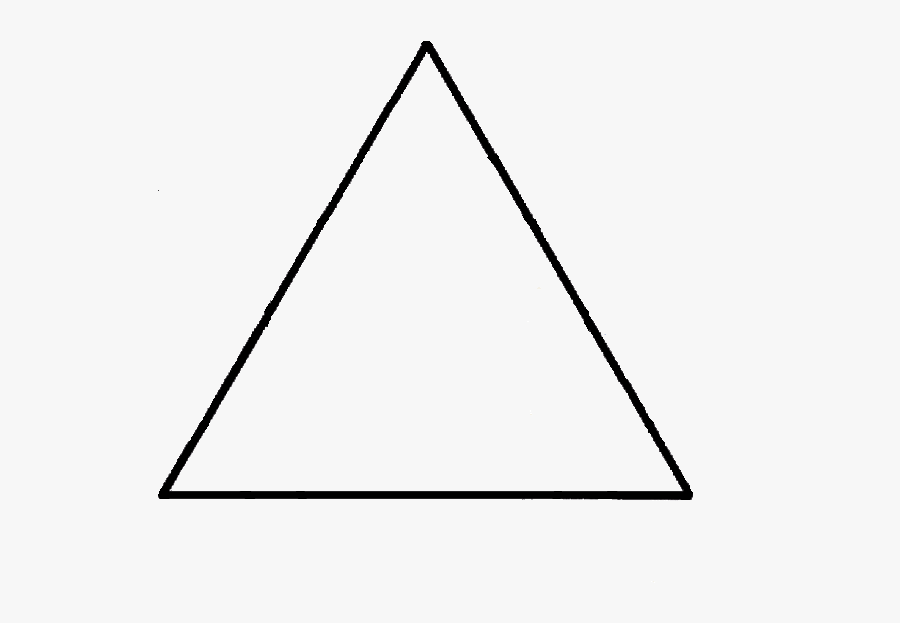 Black And White Triangle Png - Triangle Simple, Transparent Clipart