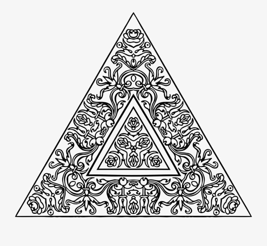 Line Art,art,triangle - Abstract Designs Black And White, Transparent Clipart