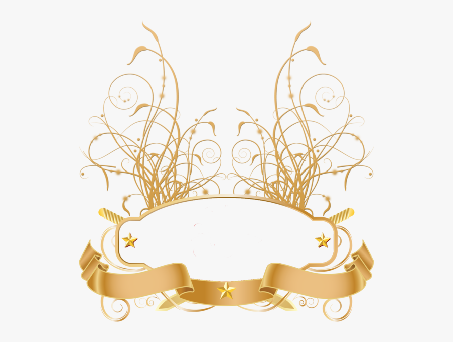 Transparent Gold Ribbon Png - Transparent Gold Banner Png, Transparent Clipart