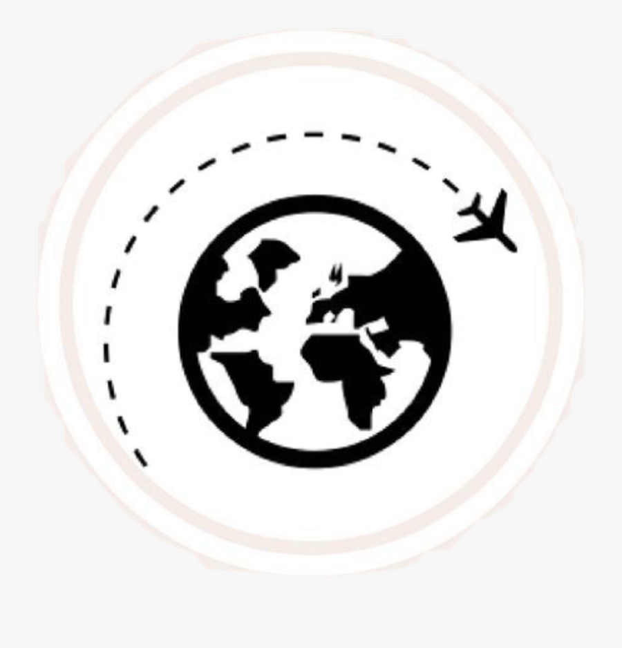 #globe #airplane #earth #icon #grafic #travel #tumblr - Highlight Cover Instagram Travel, Transparent Clipart