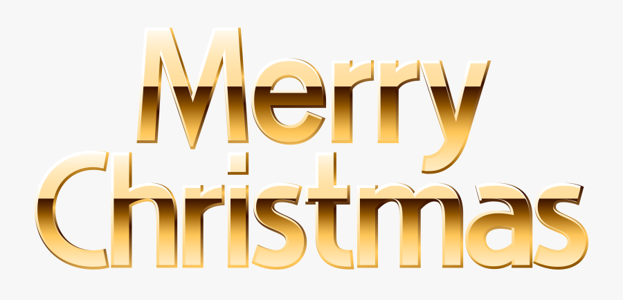 Merry Christmas Cliparts Gold - Merry Christmas Gold Png, Transparent Clipart