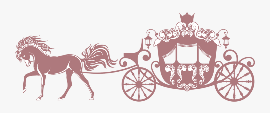 Horse Carriage Clip Art - Wedding Invitation Simple Background , Free