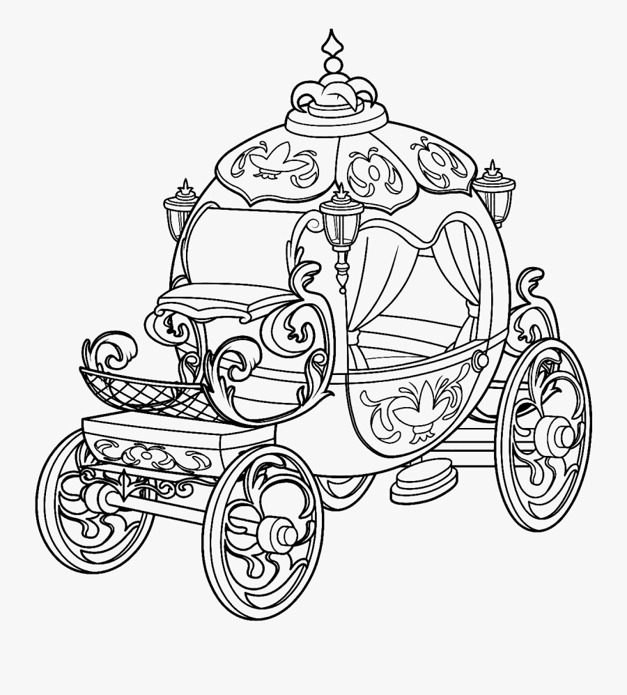 Cinderella Pumpkin Carriage Clip Art Royalty Free Download - Princess Carriage Coloring Pages, Transparent Clipart