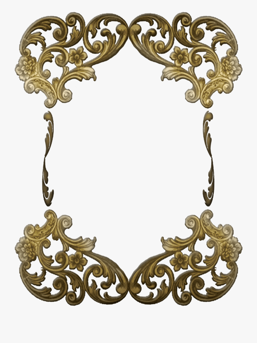 Victorian Golden Ornate Frame - Frame Design Transparent Background, Transparent Clipart