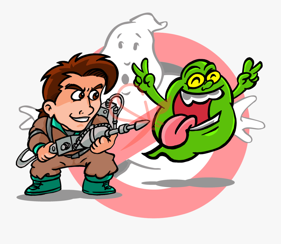Parodia Cazafantasmas Peter Venkman Y Slimer - Ghostbusters Clipart, Transparent Clipart