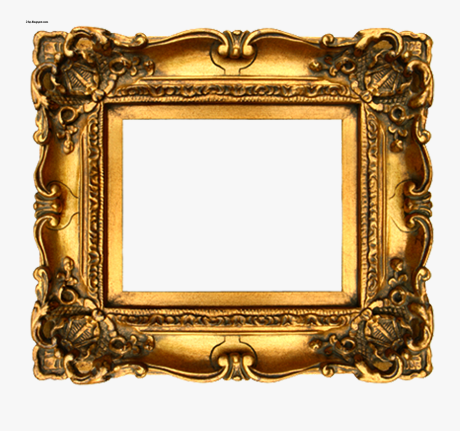 Ornate Gold Frame Png - Fancy Gold Picture Frame Transparent, Transparent Clipart