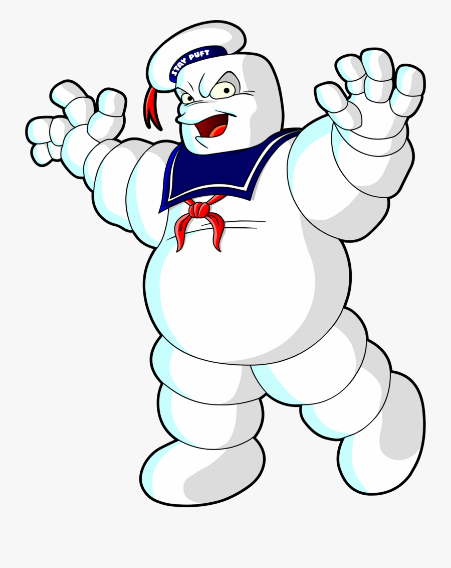 Ghostbusters Clipart Slimer - Stay Puft Marshmallow Man Vector, Transparent Clipart