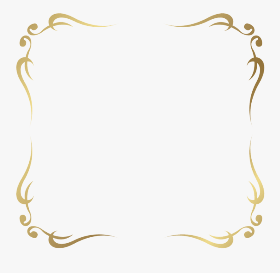 Decorative Frame Png - Fancy Gold Border Png, Transparent Clipart