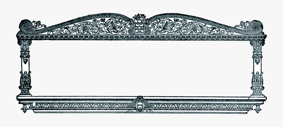 Vintage Border Frames, Transparent Clipart