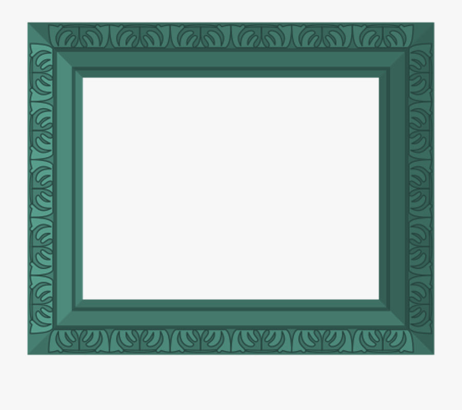 Green, Frame, Ornate, Antique, Design, Decoration - Moldura Dourada Png, Transparent Clipart