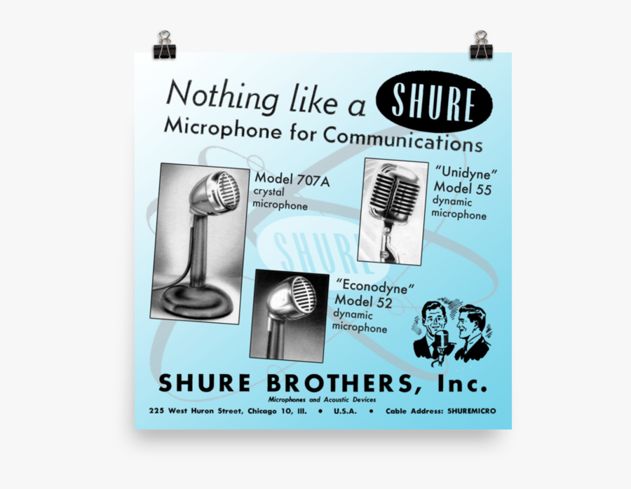 Transparent Vintage Microphone Png - Poster, Transparent Clipart
