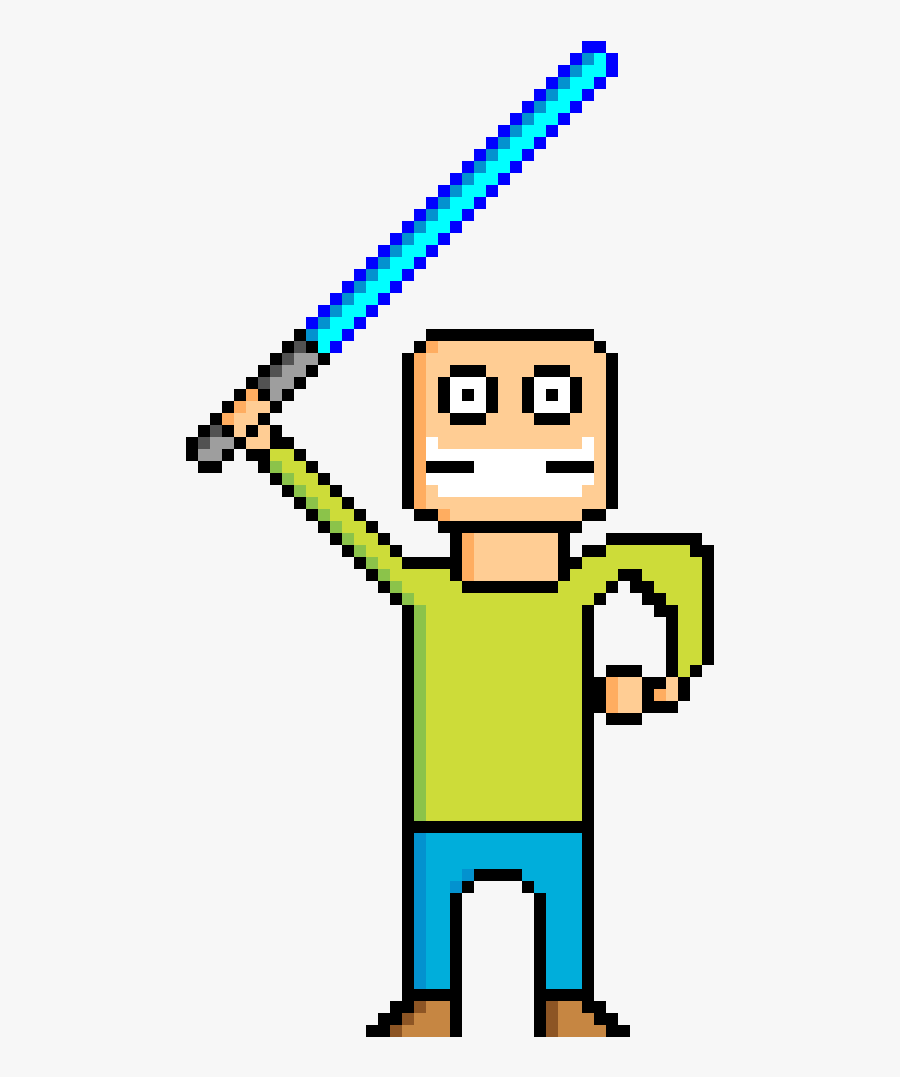 Me As A Bald Jedi Clipart , Png Download - Running Man Pixel Art, Transparent Clipart