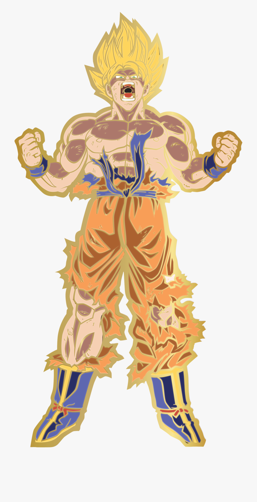 Ssj Goku Powering Up Transparent, Transparent Clipart