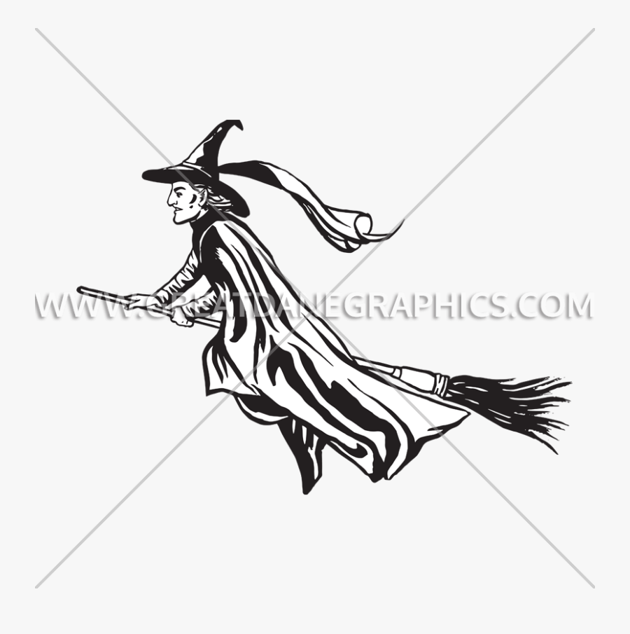Drawing Witches Broom Sketch - Koperasi Baru, Transparent Clipart