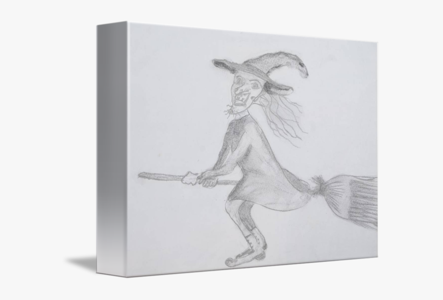 Drawing Witches Broom Sketch - Sketch, Transparent Clipart